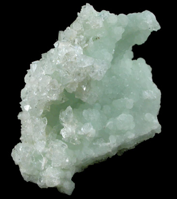 Apophyllite on Prehnite from Woodbury Traprock Quarry, east of Woodbury, Litchfield County, Connecticut