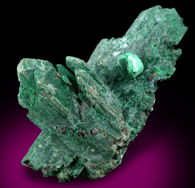 Malachite pseudomorphs after Azurite from Campbell Shaft, Bisbee, Cochise County, Arizona