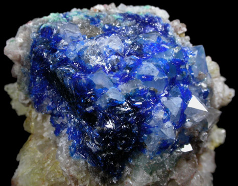Linarite pseudomorph after Galena from Blanchard Mine, Hansonburg District, 8.5 km south of Bingham, Socorro County, New Mexico