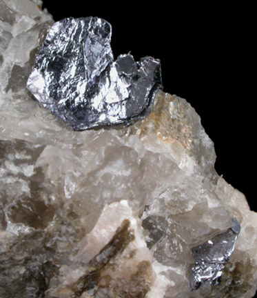 Molybdenite in Quartz from Moly Hill Mine, La Motte Township, Qubec, Canada