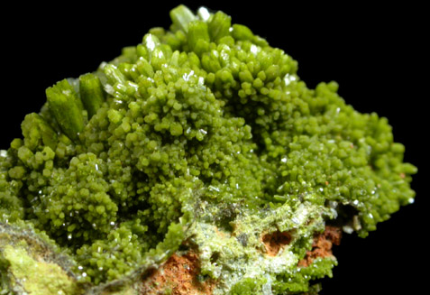 Pyromorphite from Allah Cooper (Valcooper) Mine, Contrary Creek District, near Mineral, Louisa County, Virginia