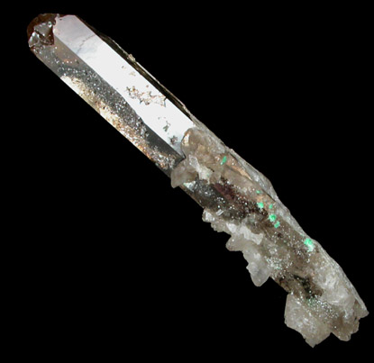 Mixite and Magnesite on Smoky Quartz from Brumado District, Serra das guas, Bahia, Brazil