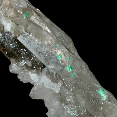 Mixite and Magnesite on Smoky Quartz from Brumado District, Serra das guas, Bahia, Brazil