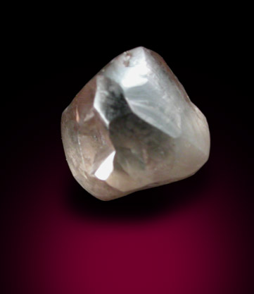 Diamond (0.74 carat brown complex crystal) from Northern Cape Province, South Africa