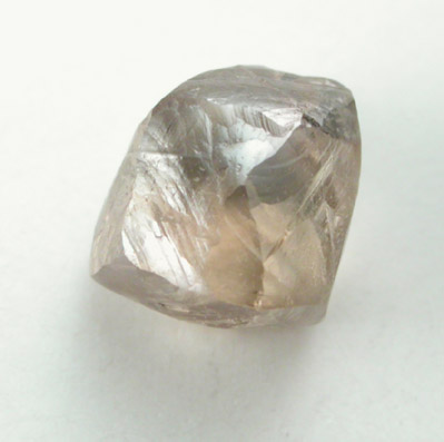 Diamond (0.71 carat brown complex crystal) from Northern Cape Province, South Africa