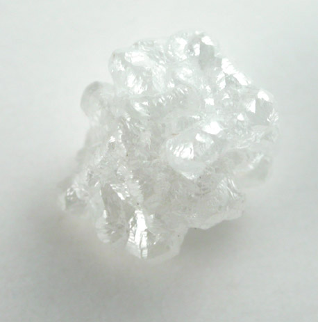 Diamond (1.21 carat intergrown colorless cubic crystals) from Magna Egoli Mine, Zimmi property along the Sewa River, Sierra Leone