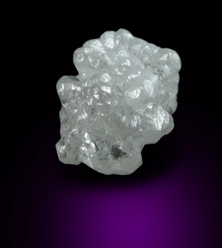 Diamond (1.21 carat intergrown colorless cubic crystals) from Magna Egoli Mine, Zimmi property along the Sewa River, Sierra Leone