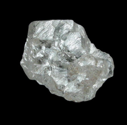 Diamond (1.01 carat intergrown colorless cubic crystals) from Magna Egoli Mine, Zimmi property along the Sewa River, Sierra Leone