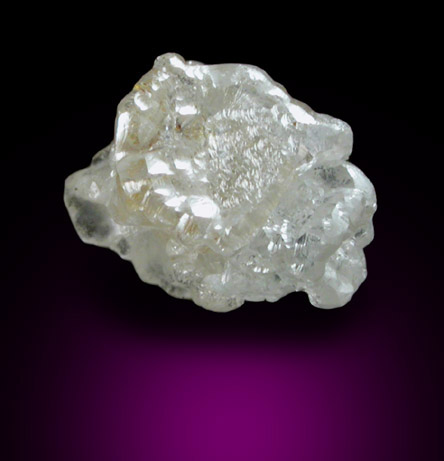 Diamond (1.23 carat intergrown colorless cubic crystals) from Magna Egoli Mine, Zimmi property along the Sewa River, Sierra Leone