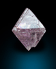 Diamond (0.61 carat purple-pink octahedral crystal) from Argyle Mine, Kimberley, Western Australia, Australia