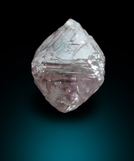 Diamond (0.42 carat pink-gray octahedral crystal) from Argyle Mine, Kimberley, Western Australia, Australia