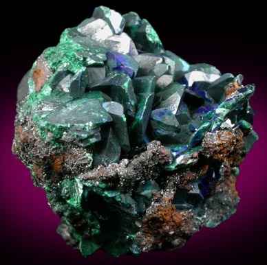 Azurite and Malachite from Tsumeb Mine, Otavi-Bergland District, Oshikoto, Namibia