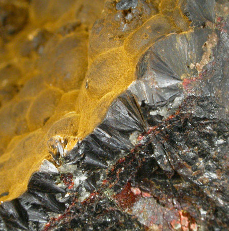 Goethite, Calcite, Pyrite from Penberthy Croft Mine, Cornwall, England