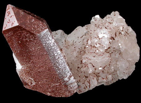 Quartz with Hematite inclusion and Magnesite from Brumado District, Serra das guas, Bahia, Brazil
