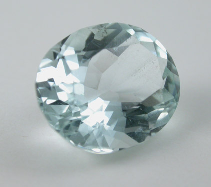 Beryl var. Aquamarine (1.54 carat oval gemstone) from Tripp Mine, Alstead, Cheshire County, New Hampshire
