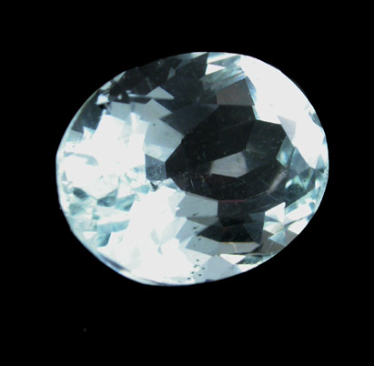 Beryl var. Aquamarine (1.78 carat oval gemstone) from Tripp Mine, Alstead, Cheshire County, New Hampshire