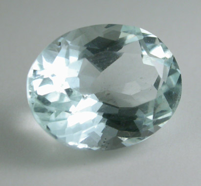 Beryl var. Aquamarine (1.78 carat oval gemstone) from Tripp Mine, Alstead, Cheshire County, New Hampshire