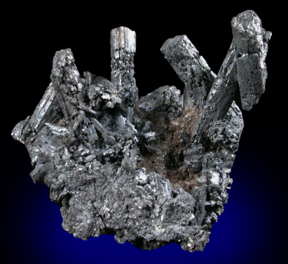 Hausmannite pseudomorphs after Manganite from Ilfeld, Nordhausen, Harz Mountains, Germany (Type Locality for Hausmannite and Manganite)