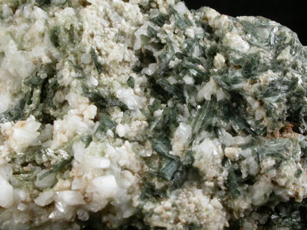 Magnesite and Actinolite from Gassets Hill Talc Mill, Gassetts, Windsor County, Vermont