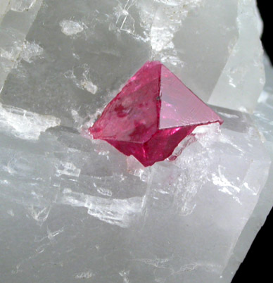 Spinel in marble from Pein Pyit, Mogok District, 115 km NNE of Mandalay, Mandalay Division, Myanmar (Burma)