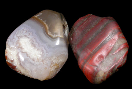 Quartz var. Agates from Quaternary gravel beds, New Jersey