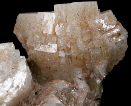 Heulandite-Ca on Quartz from Prospect Park Quarry, Prospect Park, Passaic County, New Jersey