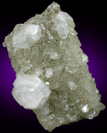 Apophyllite on Datolite pseudomorph after Anhydrite from Millington Quarry, Bernards Township, Somerset County, New Jersey