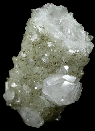 Apophyllite on Datolite pseudomorph after Anhydrite from Millington Quarry, Bernards Township, Somerset County, New Jersey