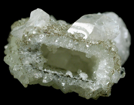 Apophyllite on Datolite pseudomorph after Anhydrite from Millington Quarry, Bernards Township, Somerset County, New Jersey