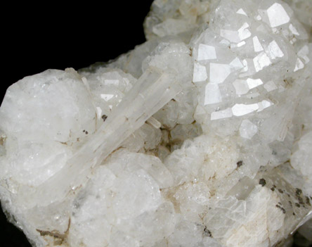 Analcime on Datolite with Natrolite from Laurel Hill (Snake Hill) Quarry, Secaucus, Hudson County, New Jersey