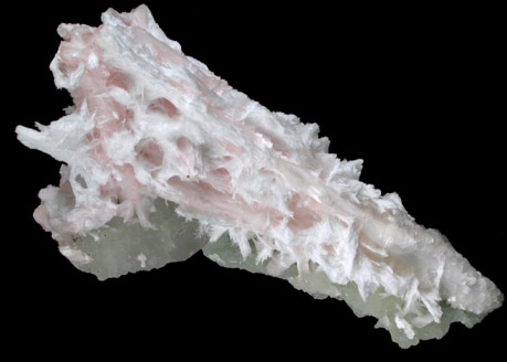 Natrolite with pink Thomsonite, Calcite, Prehnite from Upper New Street Quarry, Paterson, Passaic County, New Jersey