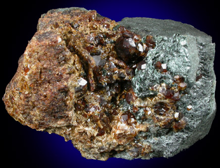 Grossular Garnet with Clinochlore from Virginia Lime and Marble Quarry, 1 mile south of Mountville, Loudoun County, Virginia