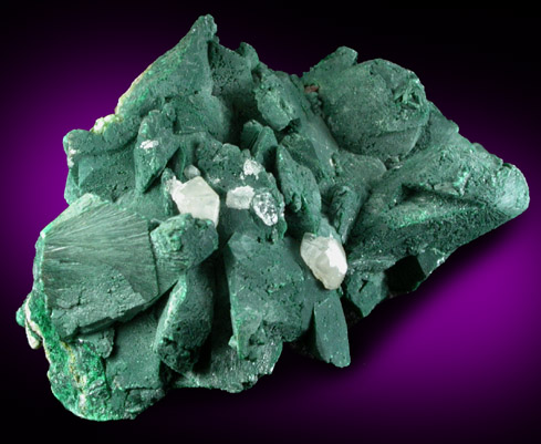 Malachite pseudomorphs after Azurite with Cerussite from Tsumeb Mine, Otavi-Bergland District, Oshikoto, Namibia