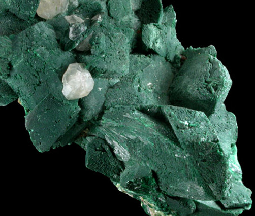 Malachite pseudomorphs after Azurite with Cerussite from Tsumeb Mine, Otavi-Bergland District, Oshikoto, Namibia