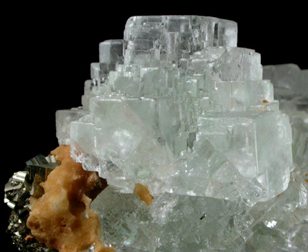 Fluorite on Pyrite from Naica District, Saucillo, Chihuahua, Mexico