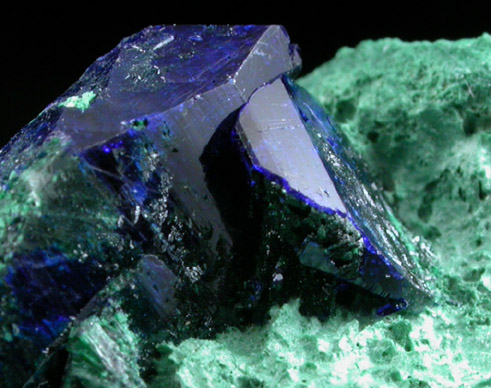 Azurite and Malachite from Milpillas Mine, Cuitaca, Sonora, Mexico