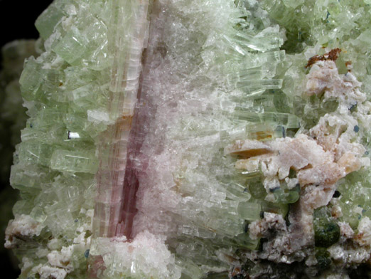 Elbaite Tourmaline and Quartz from Mount Mica Quarry, Paris, Oxford County, Maine