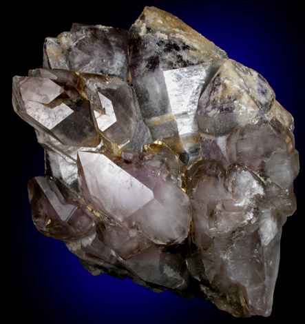 Quartz var. Smoky-Amethyst from Eastman Prospect, Millennium Pocket, Deer Hill, Stow, Oxford County, Maine