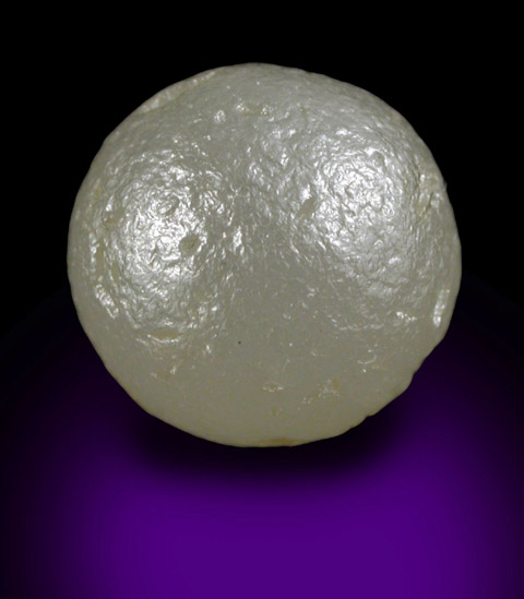 Diamond (8.89 carat spherical Ballas crystal) from Paraguassu River District, Bahia, Brazil