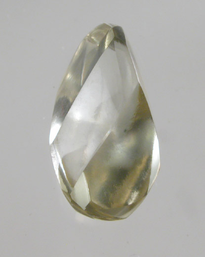 Diamond (1.31 carat yellow-brown elongated dodecahedral crystal) from Ippy, northeast of Banghi (Bangui), Central African Republic