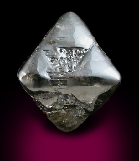 Diamond (7.27 carat gray octahedral crystal) from Argyle Mine, Kimberley, Western Australia, Australia
