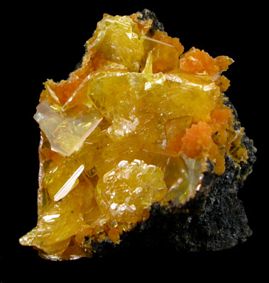 Wulfenite with Mimetite from San Francisco Mine, Cerro Prieto, north of Cucurpe, Sonora, Mexico