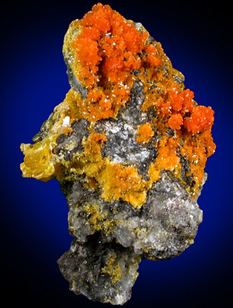 Mimetite and Wulfenite from San Francisco Mine, Cerro Prieto, north of Cucurpe, Sonora, Mexico