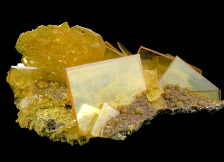 Wulfenite with Mimetite from San Francisco Mine, Cerro Prieto, north of Cucurpe, Sonora, Mexico