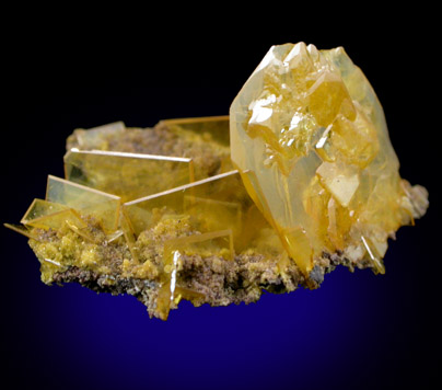 Wulfenite with Mimetite from San Francisco Mine, Cerro Prieto, north of Cucurpe, Sonora, Mexico