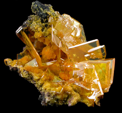 Wulfenite with Mimetite from San Francisco Mine, Cerro Prieto, north of Cucurpe, Sonora, Mexico