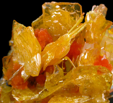 Wulfenite with Mimetite from San Francisco Mine, Cerro Prieto, north of Cucurpe, Sonora, Mexico