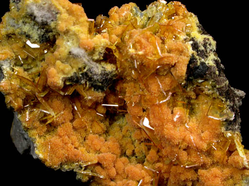 Mimetite and Wulfenite from San Francisco Mine, Cerro Prieto, north of Cucurpe, Sonora, Mexico