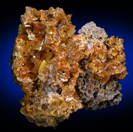 Wulfenite with Mimetite from San Francisco Mine, Cerro Prieto, north of Cucurpe, Sonora, Mexico