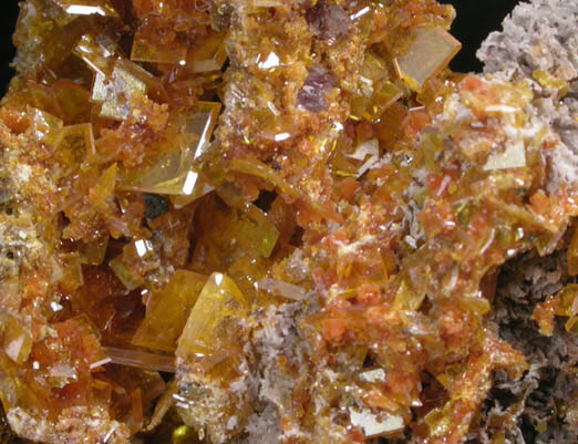 Wulfenite with Mimetite from San Francisco Mine, Cerro Prieto, north of Cucurpe, Sonora, Mexico